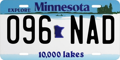 MN license plate 096NAD