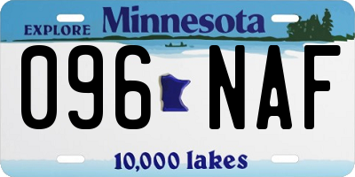 MN license plate 096NAF