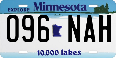 MN license plate 096NAH