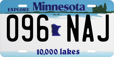 MN license plate 096NAJ