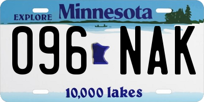 MN license plate 096NAK