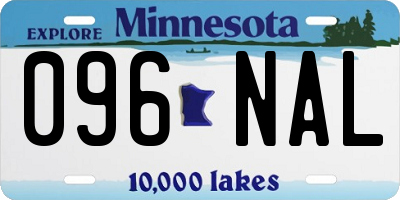 MN license plate 096NAL