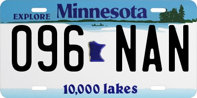 MN license plate 096NAN