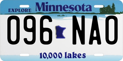MN license plate 096NAO