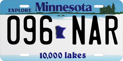 MN license plate 096NAR
