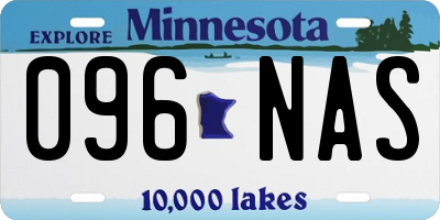MN license plate 096NAS