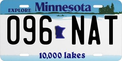 MN license plate 096NAT