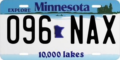 MN license plate 096NAX
