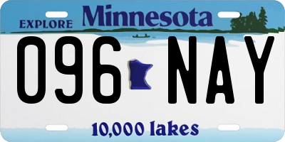 MN license plate 096NAY