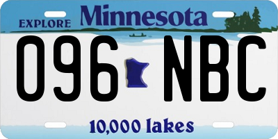 MN license plate 096NBC