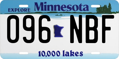 MN license plate 096NBF