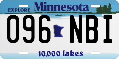 MN license plate 096NBI