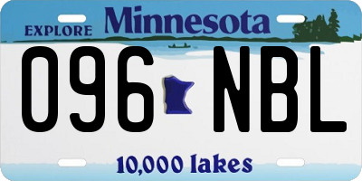 MN license plate 096NBL