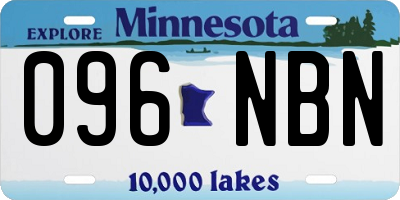 MN license plate 096NBN