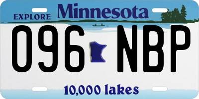 MN license plate 096NBP