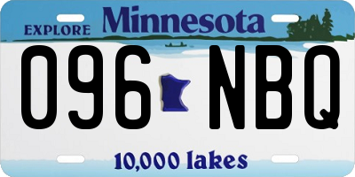 MN license plate 096NBQ