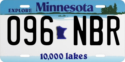 MN license plate 096NBR