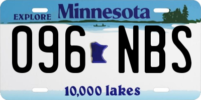 MN license plate 096NBS