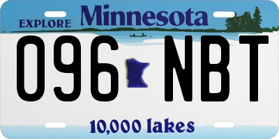 MN license plate 096NBT