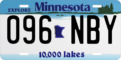 MN license plate 096NBY