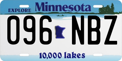 MN license plate 096NBZ