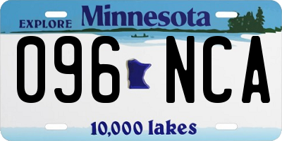 MN license plate 096NCA