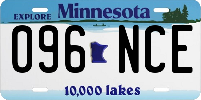 MN license plate 096NCE