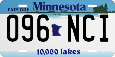 MN license plate 096NCI