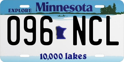 MN license plate 096NCL