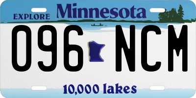 MN license plate 096NCM
