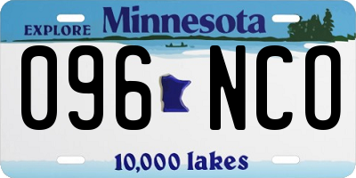 MN license plate 096NCO