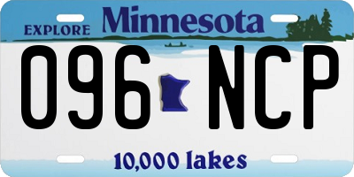 MN license plate 096NCP