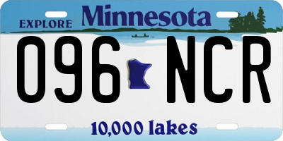 MN license plate 096NCR