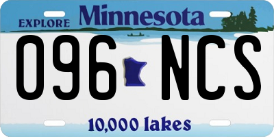 MN license plate 096NCS