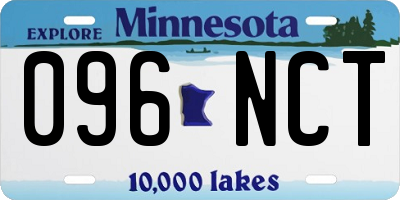 MN license plate 096NCT