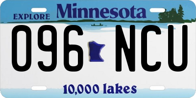 MN license plate 096NCU
