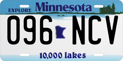 MN license plate 096NCV