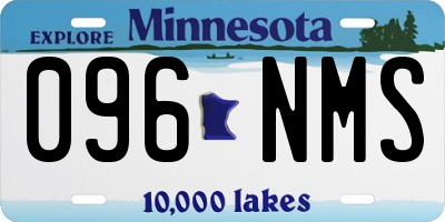 MN license plate 096NMS