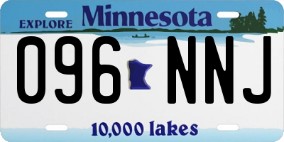 MN license plate 096NNJ