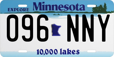 MN license plate 096NNY