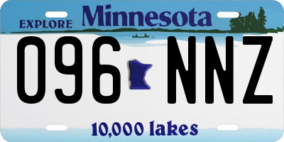 MN license plate 096NNZ