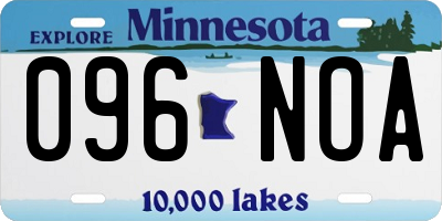 MN license plate 096NOA