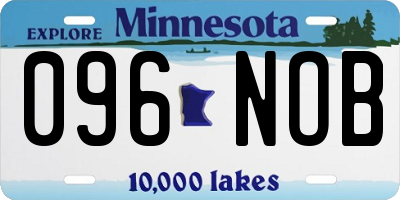 MN license plate 096NOB
