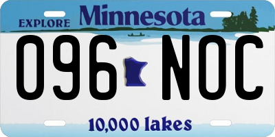 MN license plate 096NOC