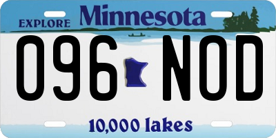 MN license plate 096NOD