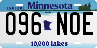MN license plate 096NOE
