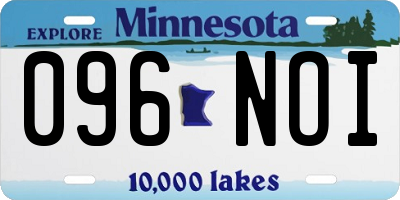 MN license plate 096NOI