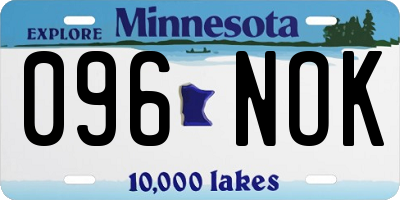 MN license plate 096NOK