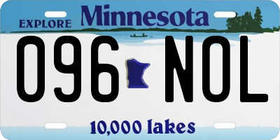 MN license plate 096NOL