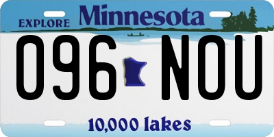 MN license plate 096NOU